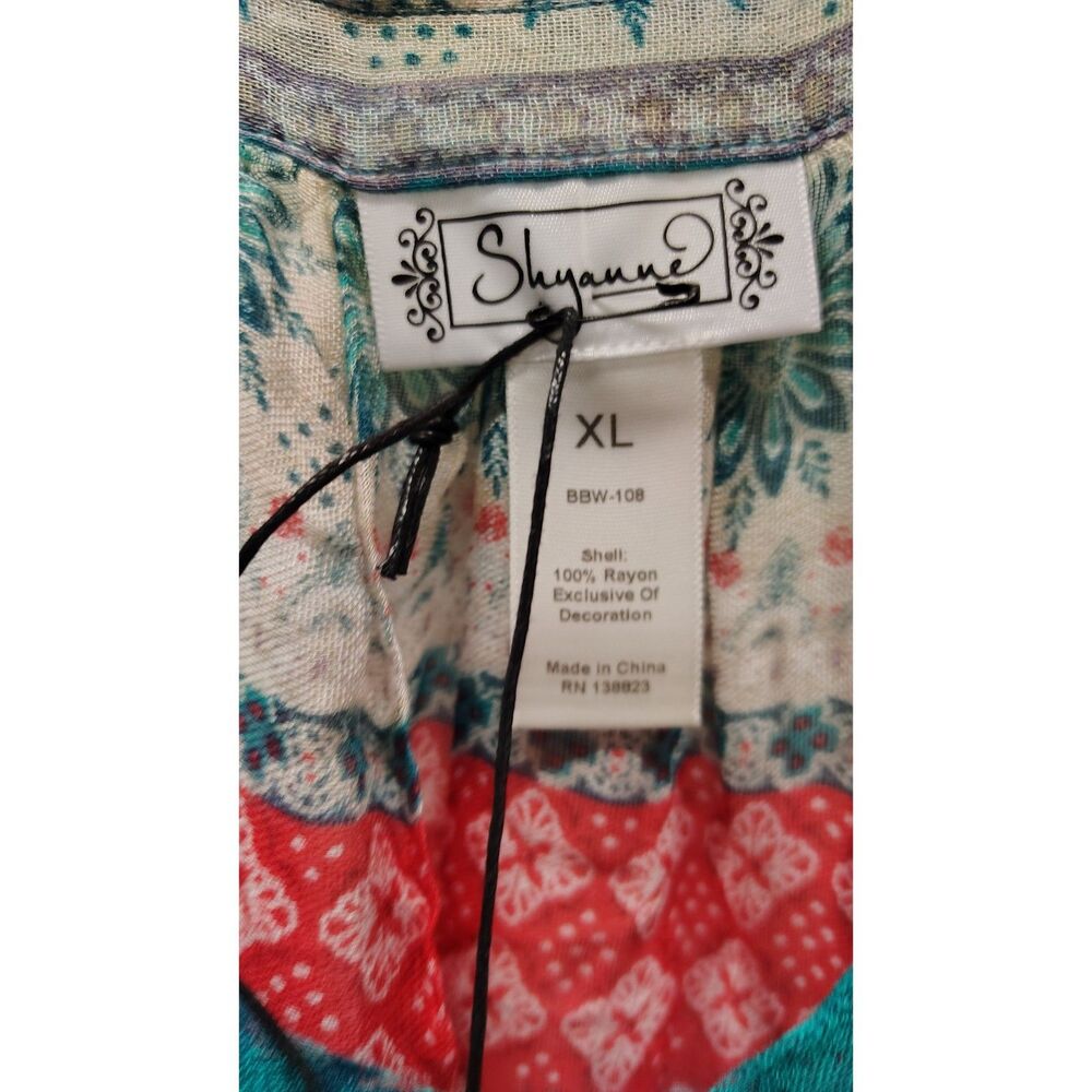 Nwt Boho Multi Color Flowy Summer Top - image 3